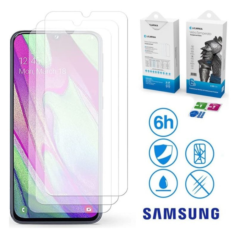 Licarika 3 Pellicola vetro temperato Samsung Galaxy A6/A7/A10/ A20e...