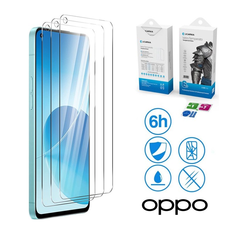 3 Pellicola Vetro temperato OPPO RENO 6 3 A32 A52 A53 A53S A72 A91 A92 A94