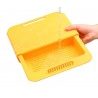 Tagliere in plastica scorrevole con doppio vano lavandino colino verdura cucina