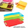 Tagliere in plastica scorrevole con doppio vano lavandino colino verdura cucina