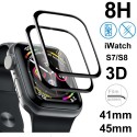 2x Pellicola Vetro temperato iWatch Apple Watch Series 7/8 da 41mm 45mm curvo