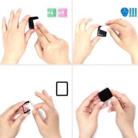 2x Pellicola Vetro temperato iWatch Apple Watch Series 7/8 da 41mm 45mm curvo