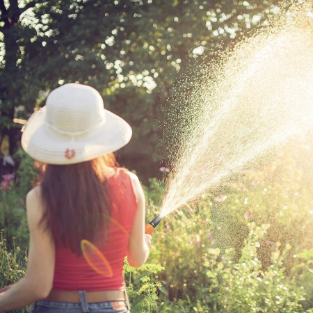 Tubo 5/8 Acqua irrigazione per giardino 3 strati giallo 15-25 METRI PVC retinato