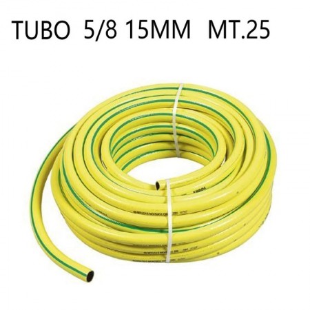 Tubo 5/8 Acqua irrigazione per giardino 3 strati giallo 15-25 METRI PVC retinato
