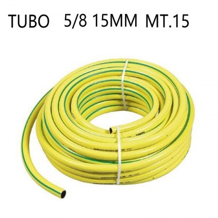 Tubo 5/8 Acqua irrigazione per giardino 3 strati giallo 15-25 METRI PVC retinato