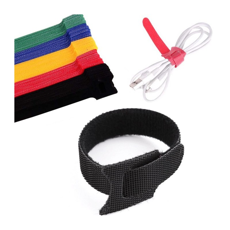 Fascette in Velcro Ferma stringi cavi con chiusura a strappo Riutilizzabili 30pz