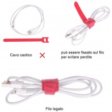 Fascette in Velcro Ferma stringi cavi con chiusura a strappo Riutilizzabili 30pz