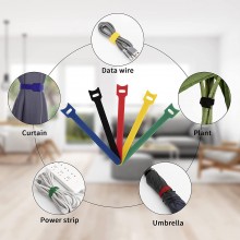 Fascette in Velcro Ferma stringi cavi con chiusura a strappo Riutilizzabili 30pz