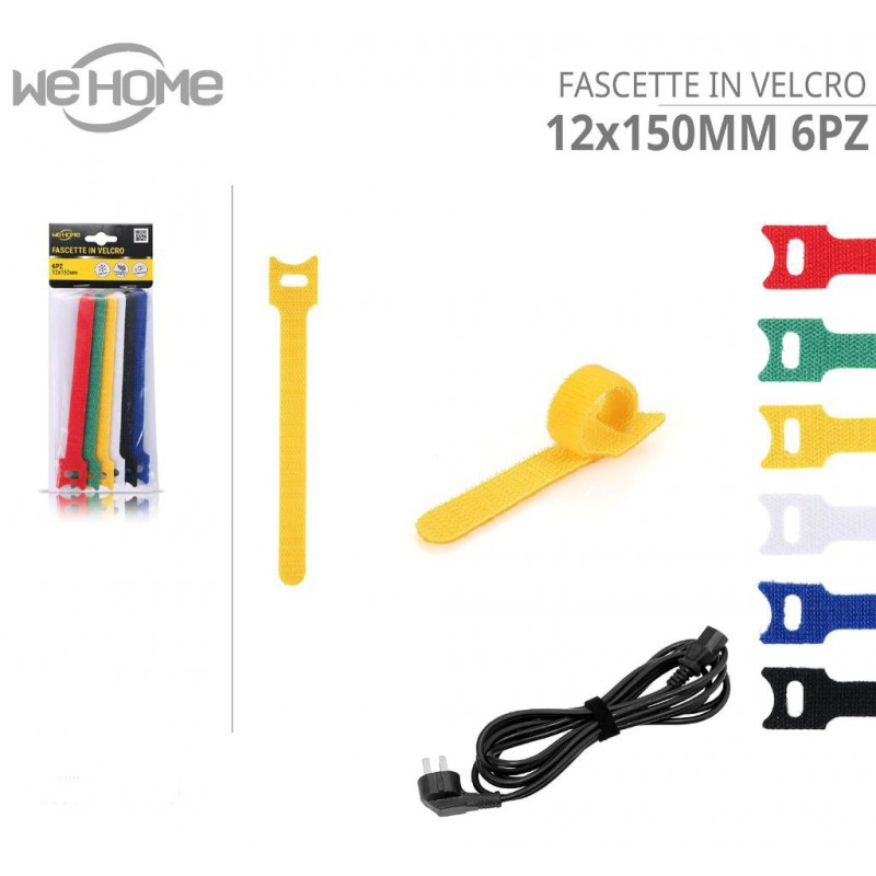 WeHome Fascette in Velcro Ferma stringi cavi con chiusura a strappo...