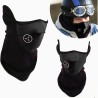 Maschera antivento micropile ventilata velcro nero scaldacollo calda comoda