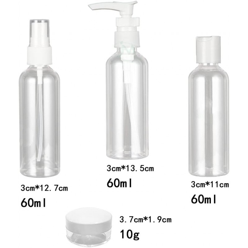 DOBO Set Bottiglie Viaggio 10 Pezzi Flacone Aereo Contenitori Liqui...