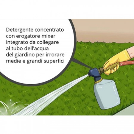 Detergente per pulizia prato sintetico erba finta artificiale 2 LT + Erogatore