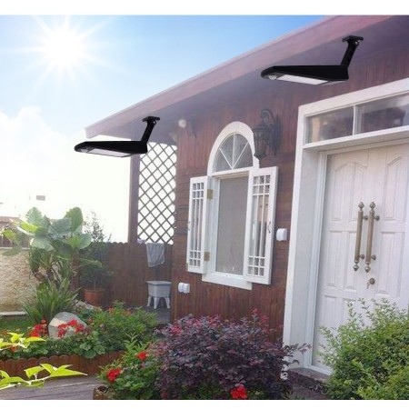 Faro Lampione a 48 LED Esterno Pannello Solare Sensore