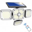 Faro lampione 231 LED esterno energia solare sensore di movimento giardino IP65