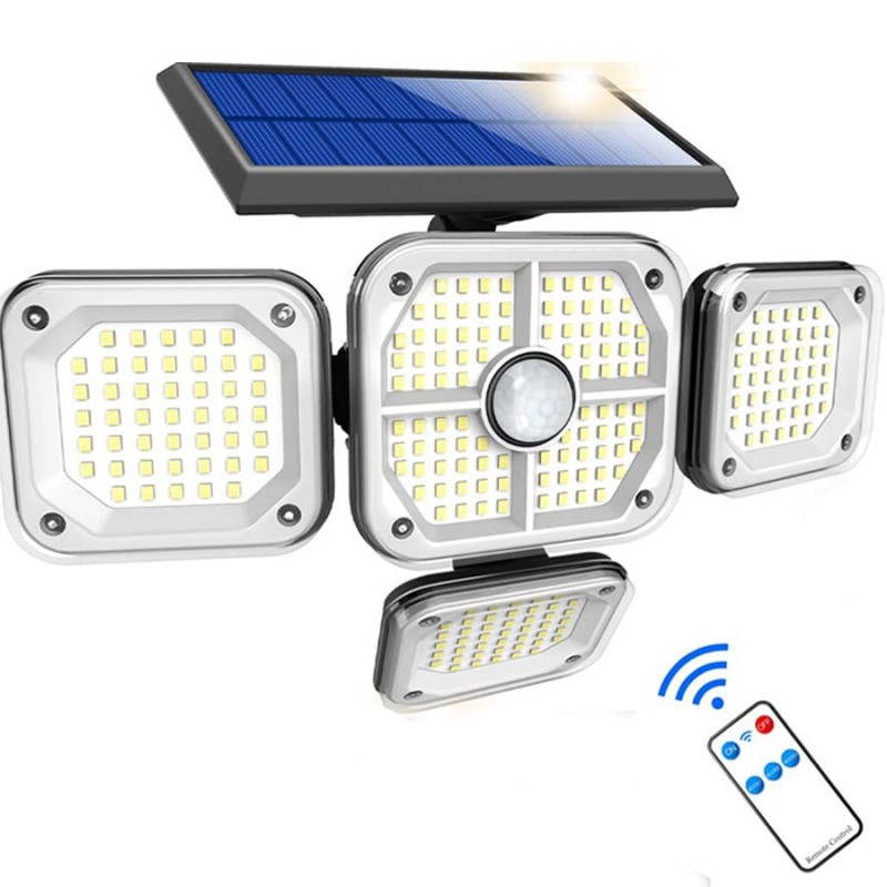 Faro lampione 231 LED esterno energia solare sensore di movimento giardino IP65