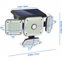 Faro lampione 231 LED esterno energia solare sensore di movimento giardino IP65
