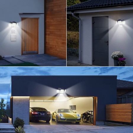 Faro lampione 231 LED esterno energia solare sensore di movimento giardino IP65