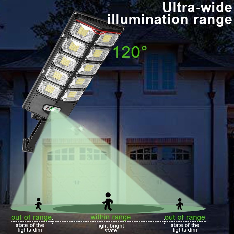 Generico Lampione led stradale solare sensore di movimento faro sta...