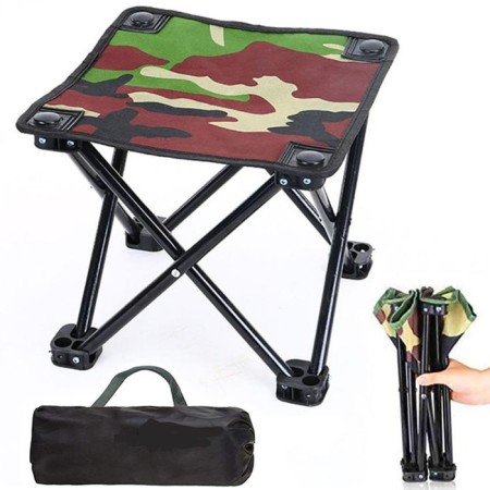Sedia seggiolino portatile pieghevole da campeggio pesca caccia camping sacca