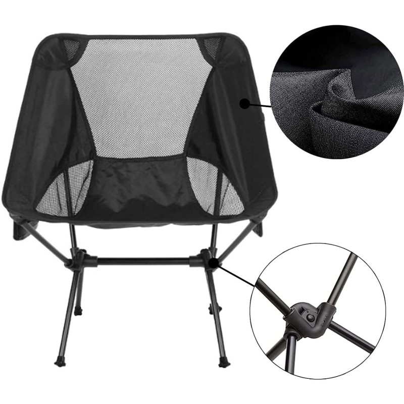 Hongu Sedia pieghevole da campeggio con borsa portatile pesca cacci...