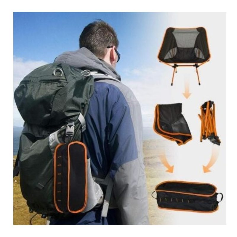 Hongu Sedia pieghevole da campeggio con borsa portatile pesca cacci...