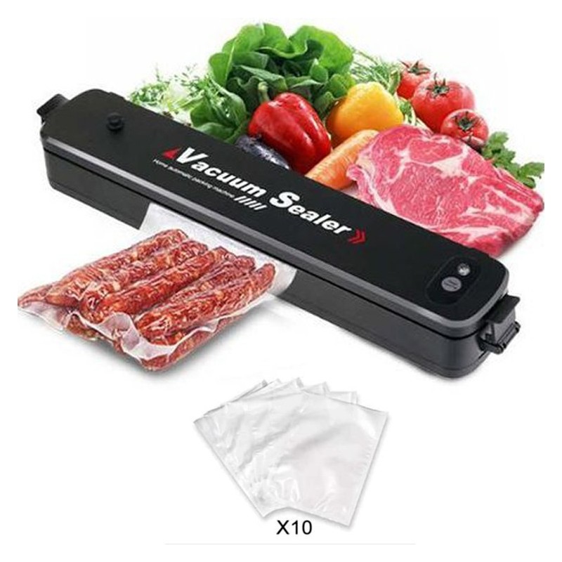 Macchina professionale per sottovuoto + 10 Buste bocca 30 Cm alimenti cibo casa