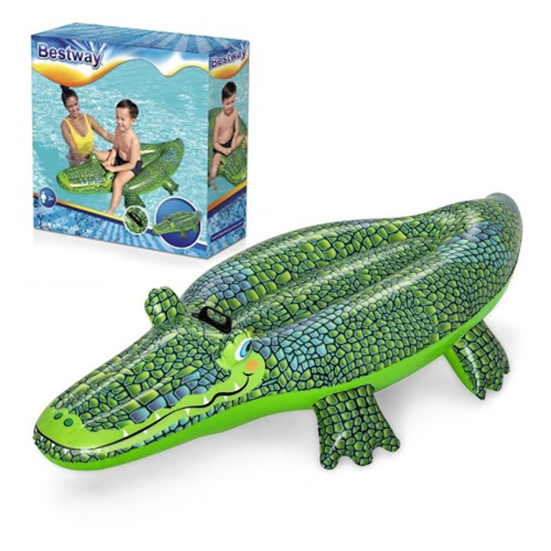 Coccodrillo Cavalcabile Gioco Gonfiabile Bambini 152x71cm mare piscina Bestway