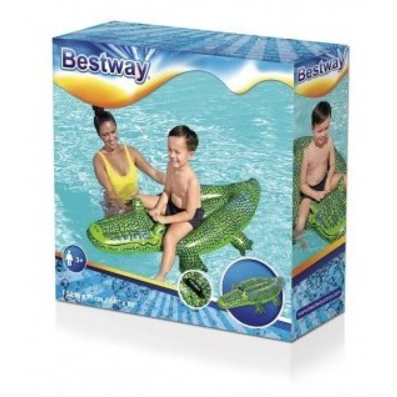 Bestway Coccodrillo Cavalcabile Gioco Gonfiabile Bambini 152x71cm m...