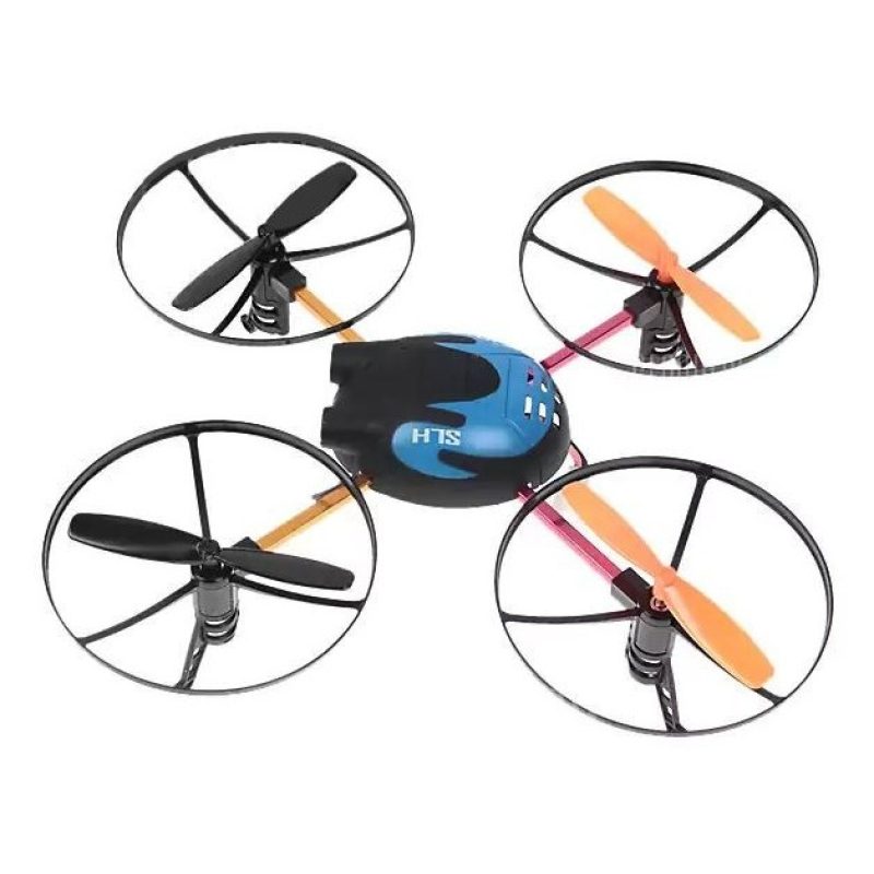 Drone no.6044 quadrirotore motore quattro eliche UFO rediocomandato batteria