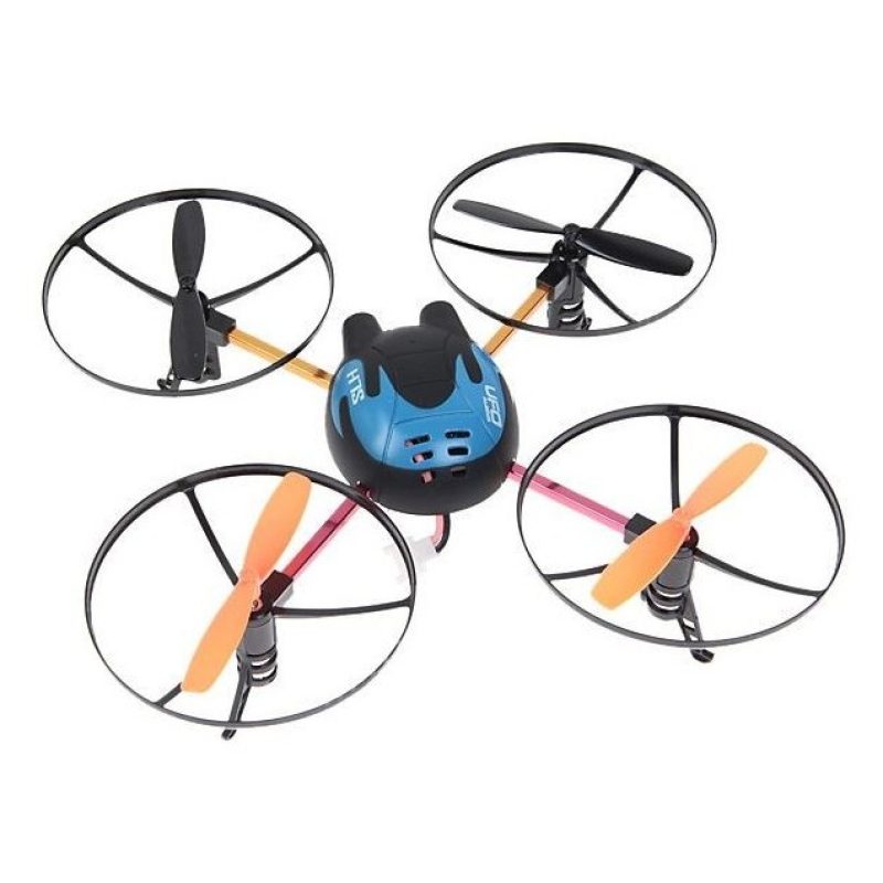 Drone no.6044 quadrirotore motore quattro eliche UFO rediocomandato batteria
