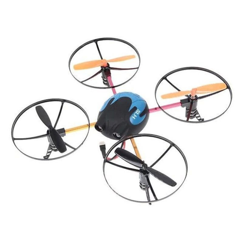 Drone no.6044 quadrirotore motore quattro eliche UFO rediocomandato batteria