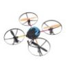 Drone no.6044 quadrirotore motore quattro eliche UFO rediocomandato batteria