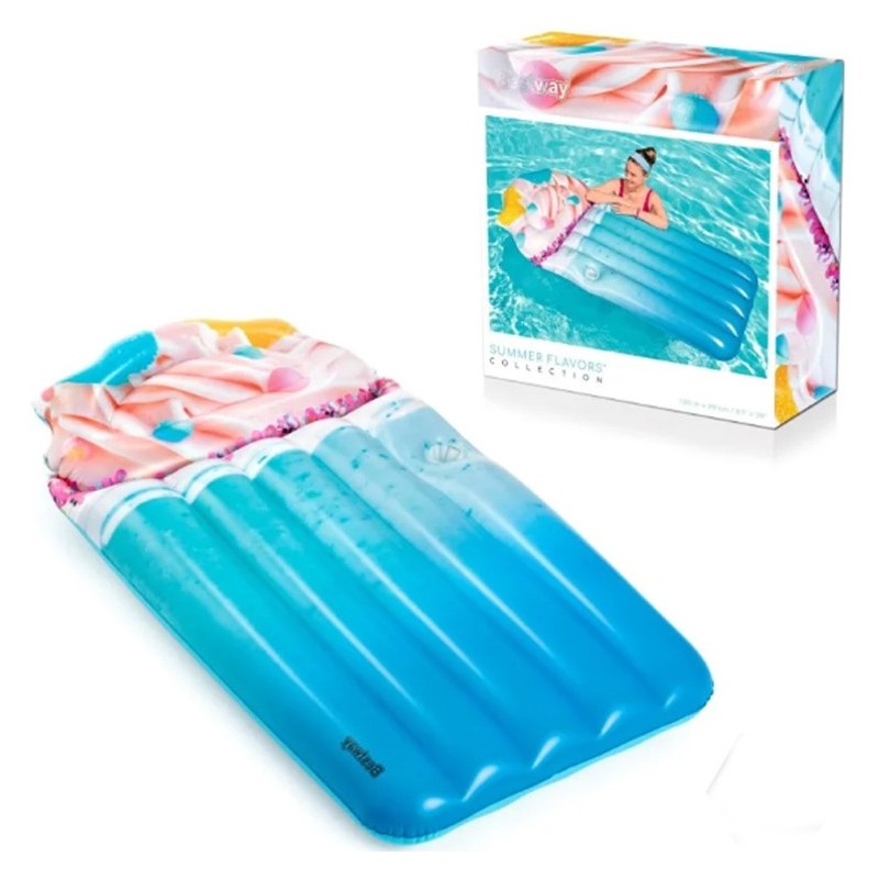 Materassino Gonfiabile stampa frappè Mare Piscina 185x99cm Bestway spiaggia
