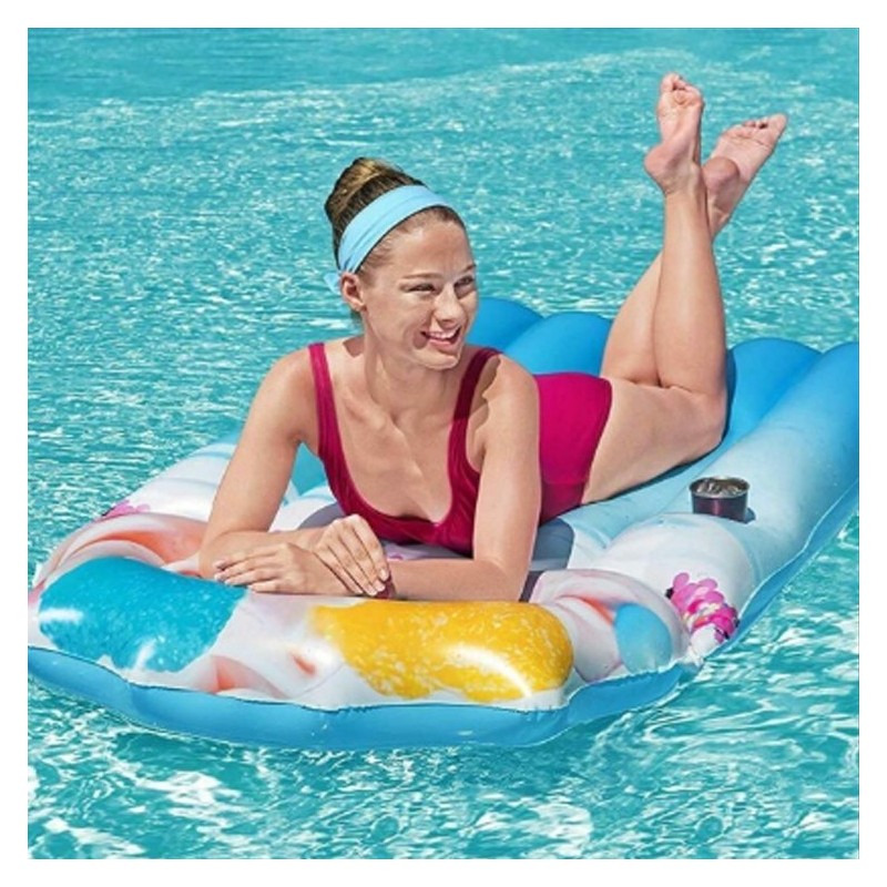 Bestway Materassino Gonfiabile stampa frappè Mare Piscina 185x99cm ...