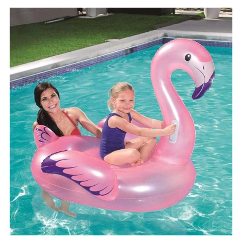 Materassino Gonfiabile Campeggio Mare Lettino Fenicottero 127x127 c...