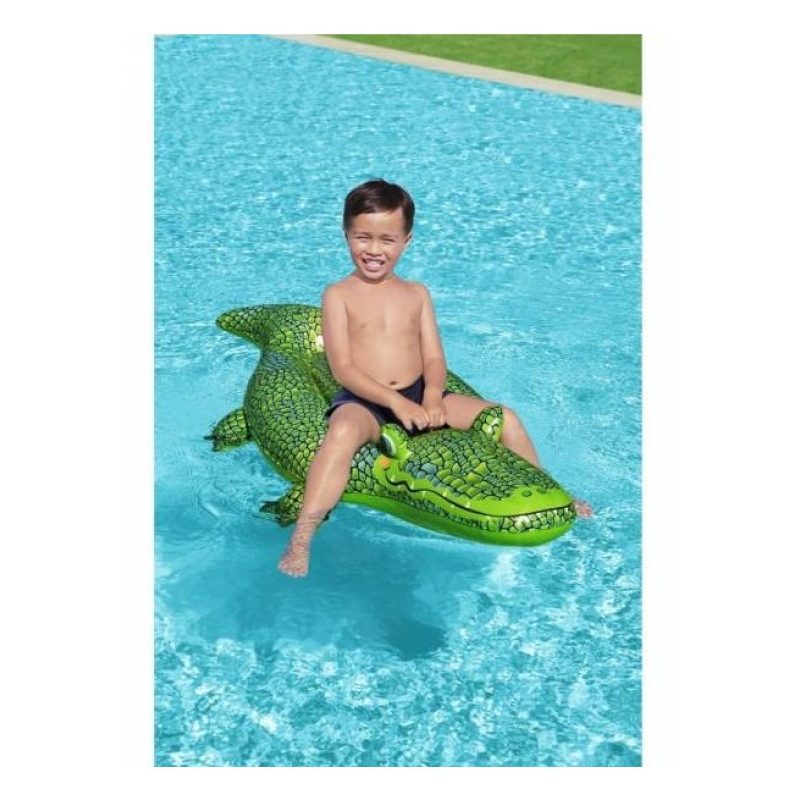 Bestway Coccodrillo Cavalcabile Gioco Gonfiabile Bambini 152x71cm m...
