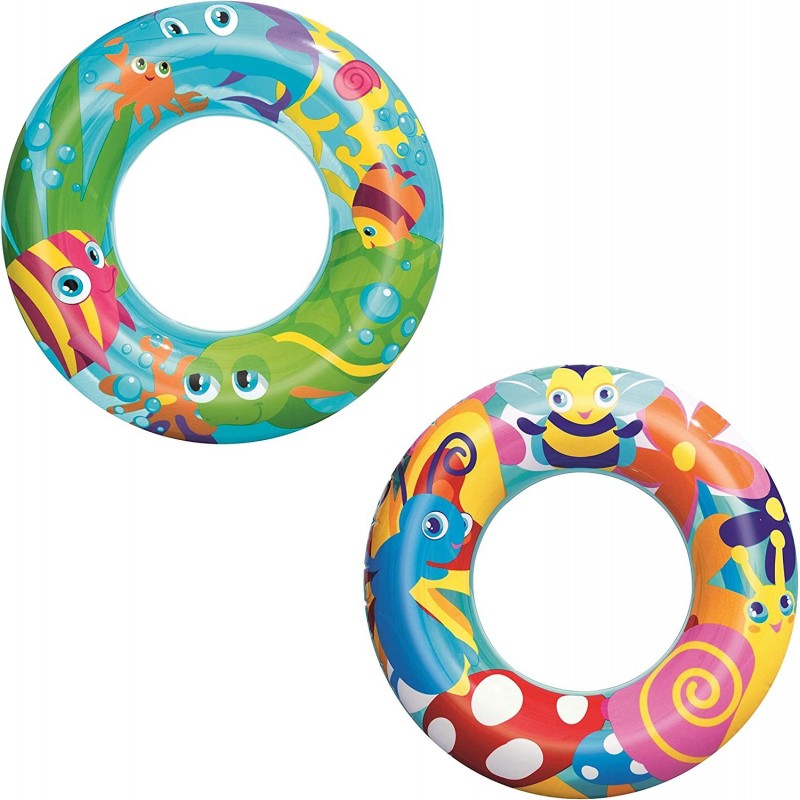 Ciambella gonfiabile salvagente 56cm Bestway 2pz piscina mare stampe assortite