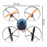 Drone no.6044 quadrirotore motore quattro eliche UFO rediocomandato batteria