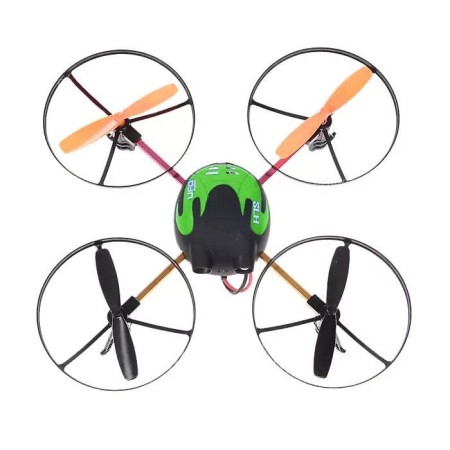 Drone no.6044 quadrirotore motore quattro eliche UFO rediocomandato batteria
