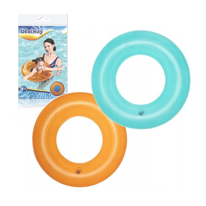 Salvagente ciambella gonfiabile trasparente mare piscina 51cm Bestway 2 PEZZI