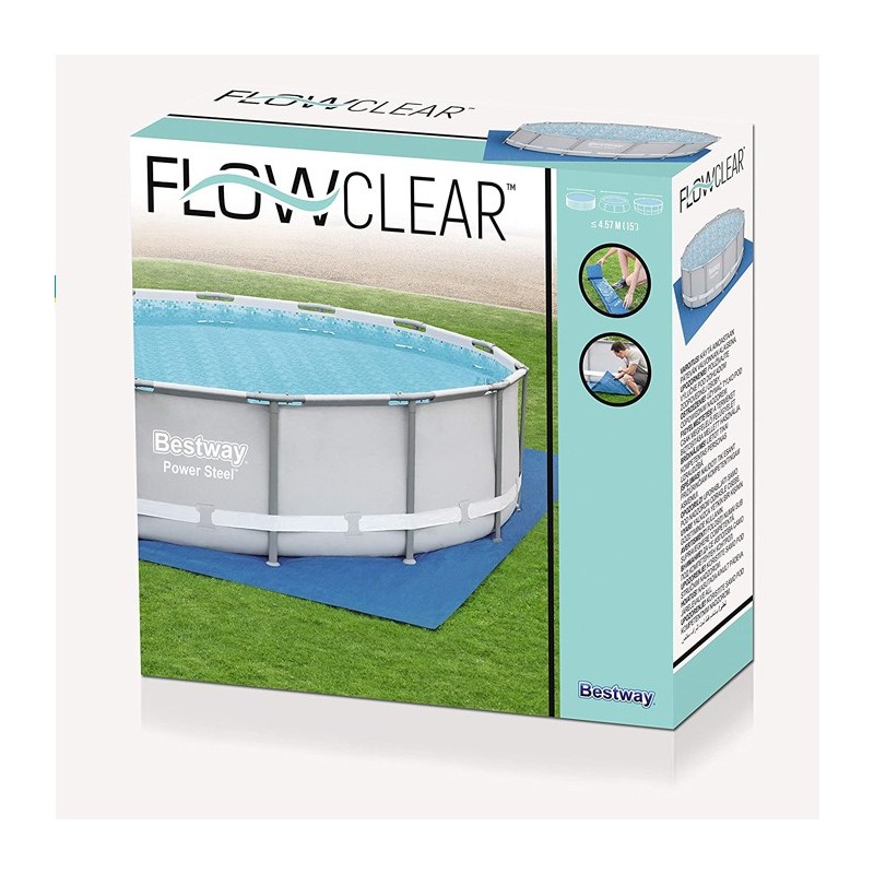 Bestway Telo Inferiore per Fondo Piscine Fuoriterra Tappeto Base So...