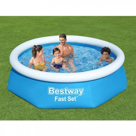 Piscina Fuori Terra Bestway 2,44mx61cm da Giardino bambini fast set tonda in PVC