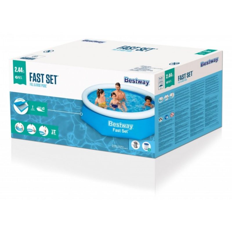 Bestway Piscina Fuori Terra Bestway 2,44mx61cm da Giardino bambini ...