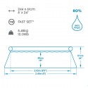 Piscina Fuori Terra Bestway 2,44mx61cm da Giardino bambini fast set tonda in PVC