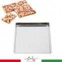 Teglia quadrata da forno 36x34 cm pizza multiuso in latta focaccia cucina dolci