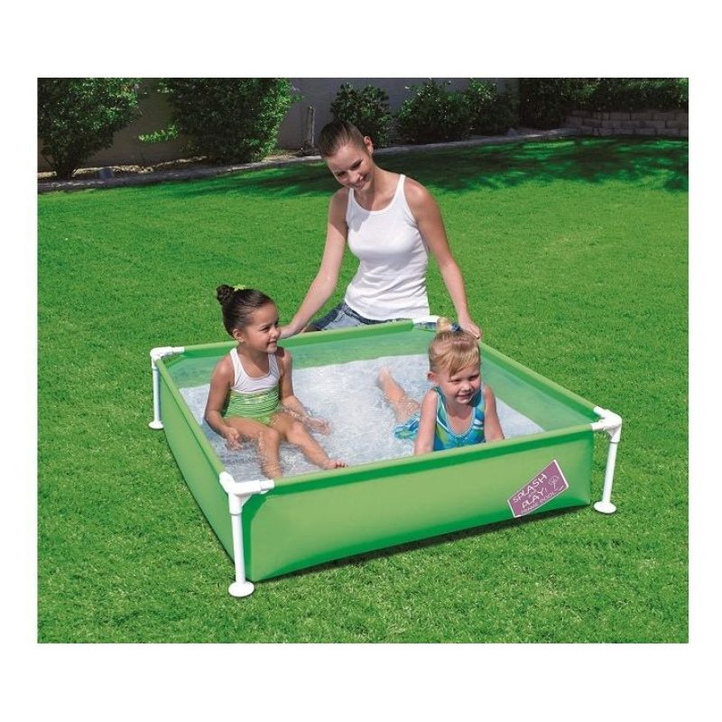Bestway Piscina quadrata FuoriTerra da Giardino bambini 122x122x30,...