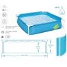 Bestway Piscina quadrata FuoriTerra da Giardino bambini 122x122x30,...