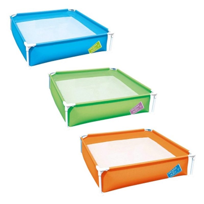 Bestway Piscina quadrata FuoriTerra da Giardino bambini 122x122x30,...