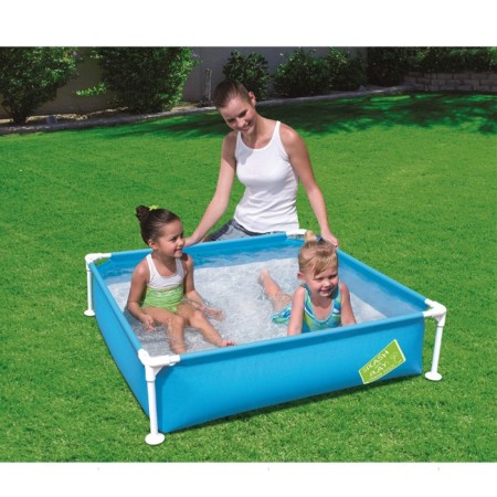 Piscina quadrata FuoriTerra da Giardino bambini 122x122x30,5cm Bestway esterno