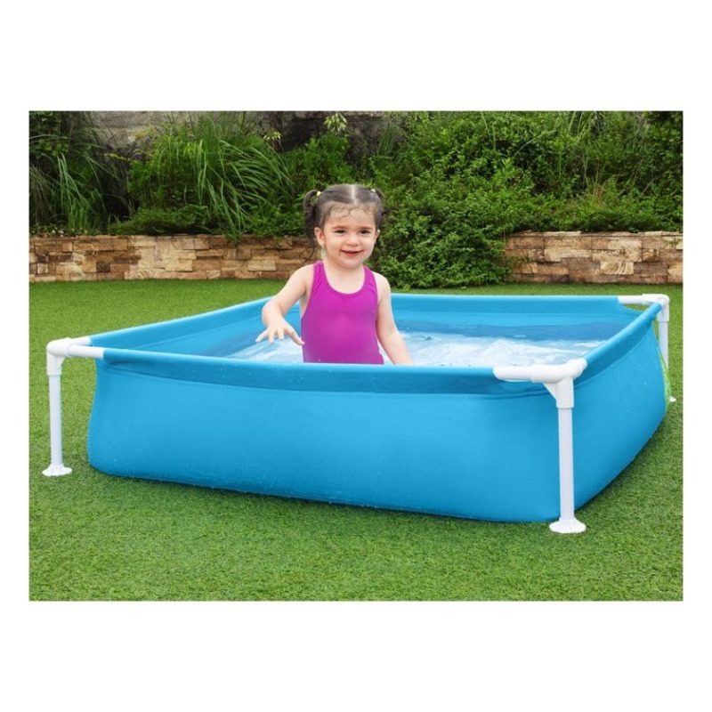 Bestway Piscina quadrata FuoriTerra da Giardino bambini 122x122x30,...